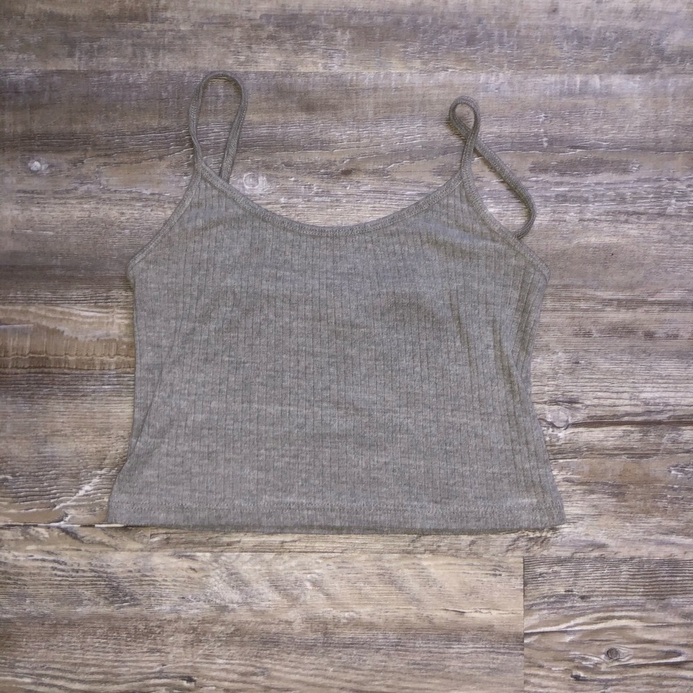 Topshop gray crop top